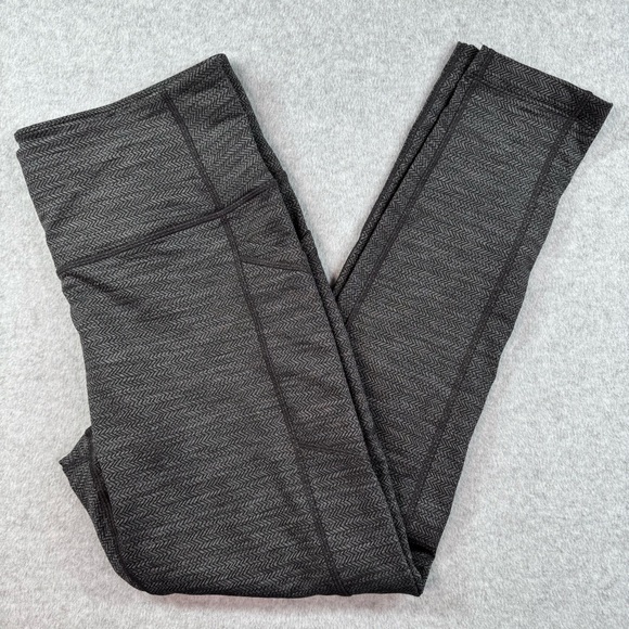 Mondetta Performance + Luxury Black and‎ Gray Herringbone Full Length Leggings L - Picture 1 of 12